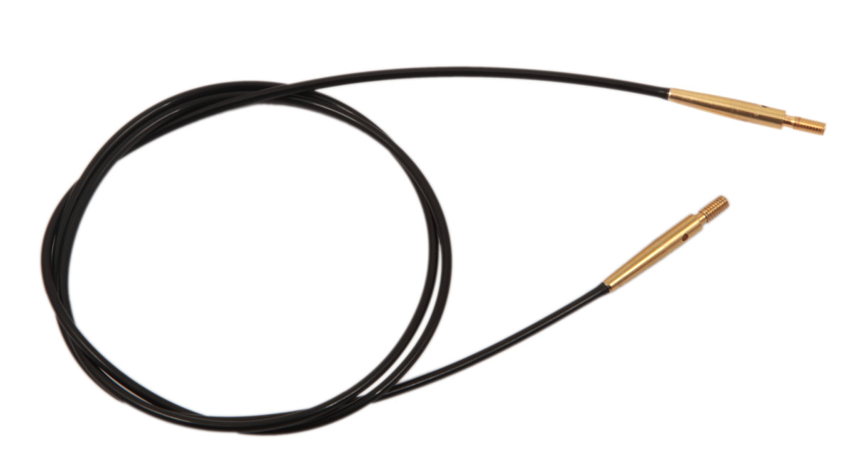 Maināmais kabelis adāmadatām, melns ar zelta savienojumiem, 20cm - 126 cm 