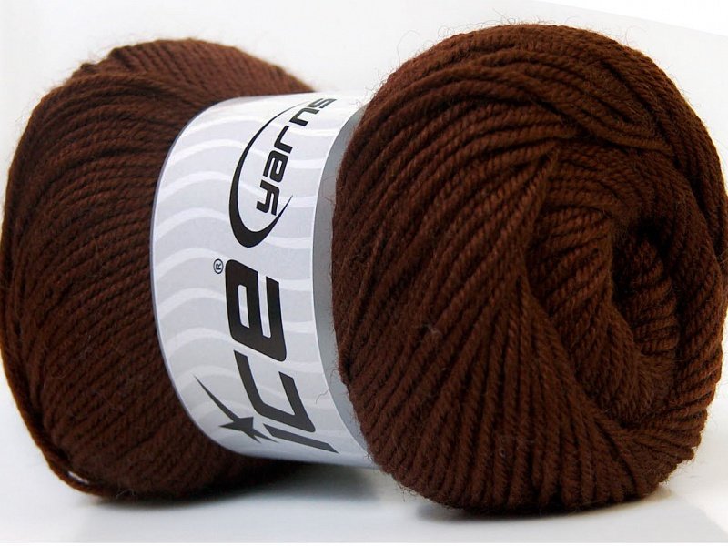 Wool DeLuxe, brūns, 100g