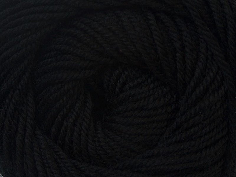 Wool DeLuxe, melns, 100g