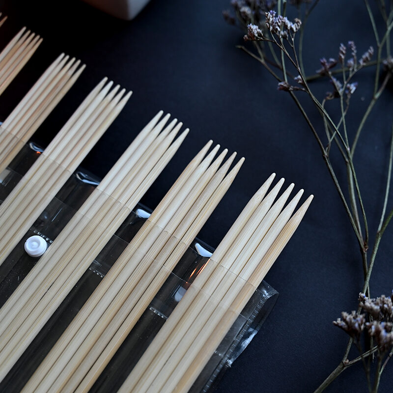 KnitPro bambusa zeķu adāmadatu komplekts, 20cm garas, 7 izmēri