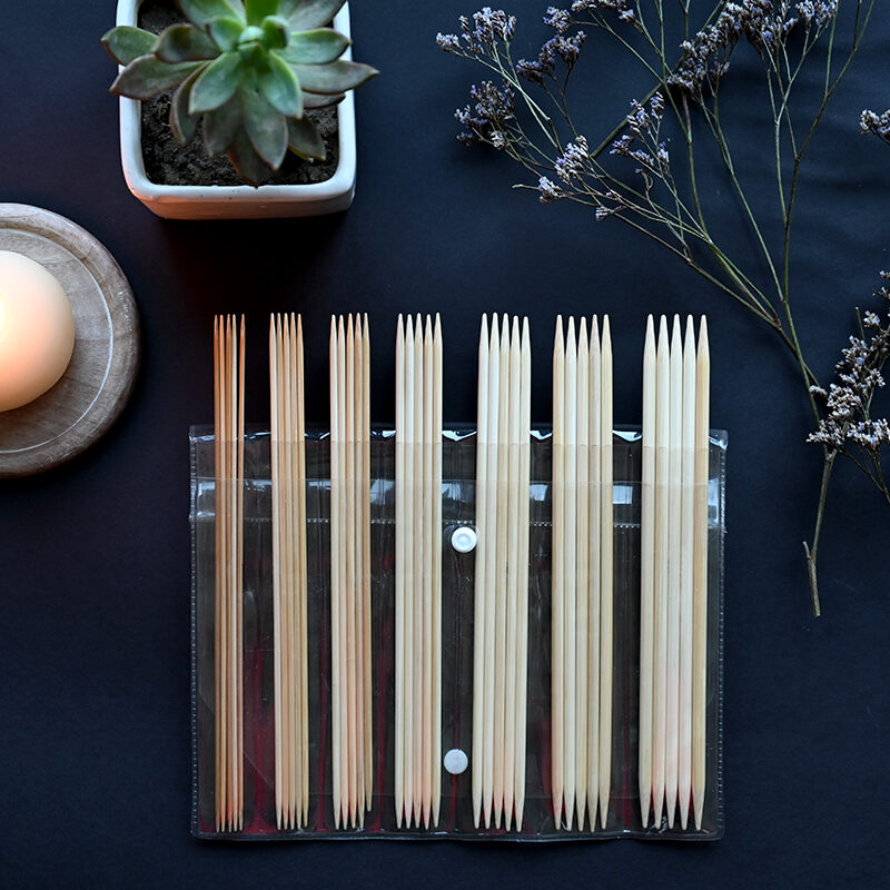 KnitPro bambusa zeķu adatu komplekts, 15cm