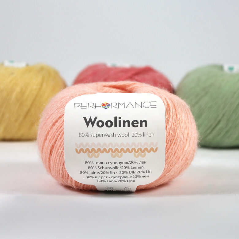 Vilna un lins, woolinen, aprikoze, 50g