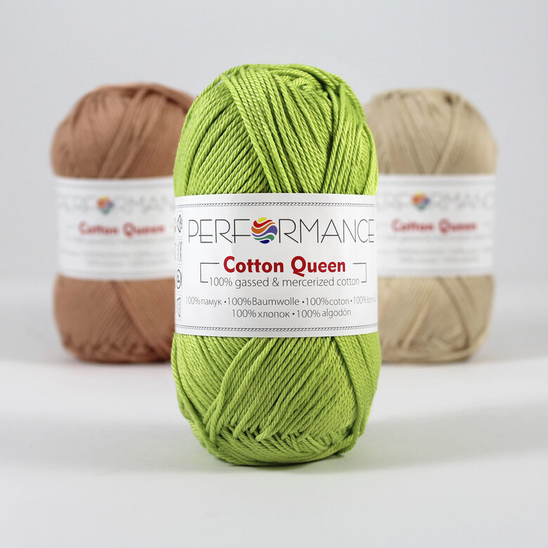 Kokvilnas dzija, Cotton queen, gaiši zaļš, 50g
