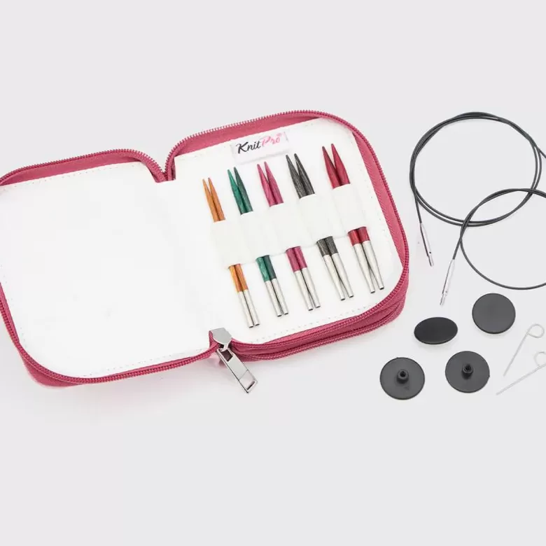 KnitPro Dreamz Starter maināmo adāmadatu komplekts, īsās smailes, 7 izmēri