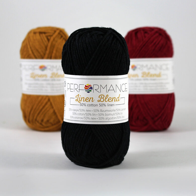 Lina diegs, melns, 50g