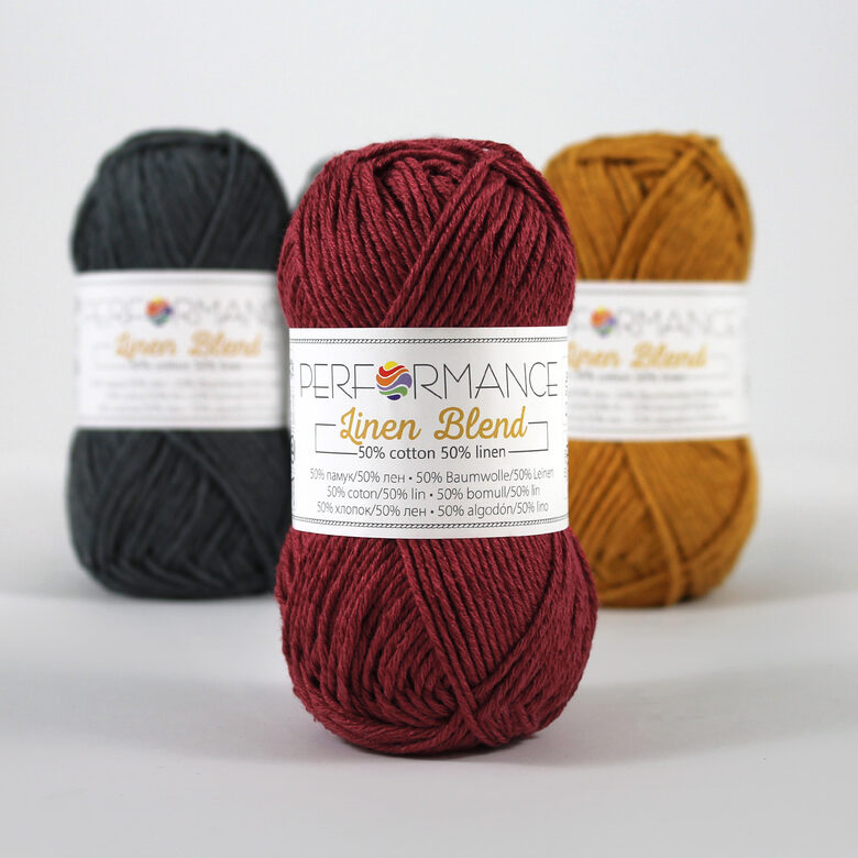 Lina diegs, tumši sarkans, 50g