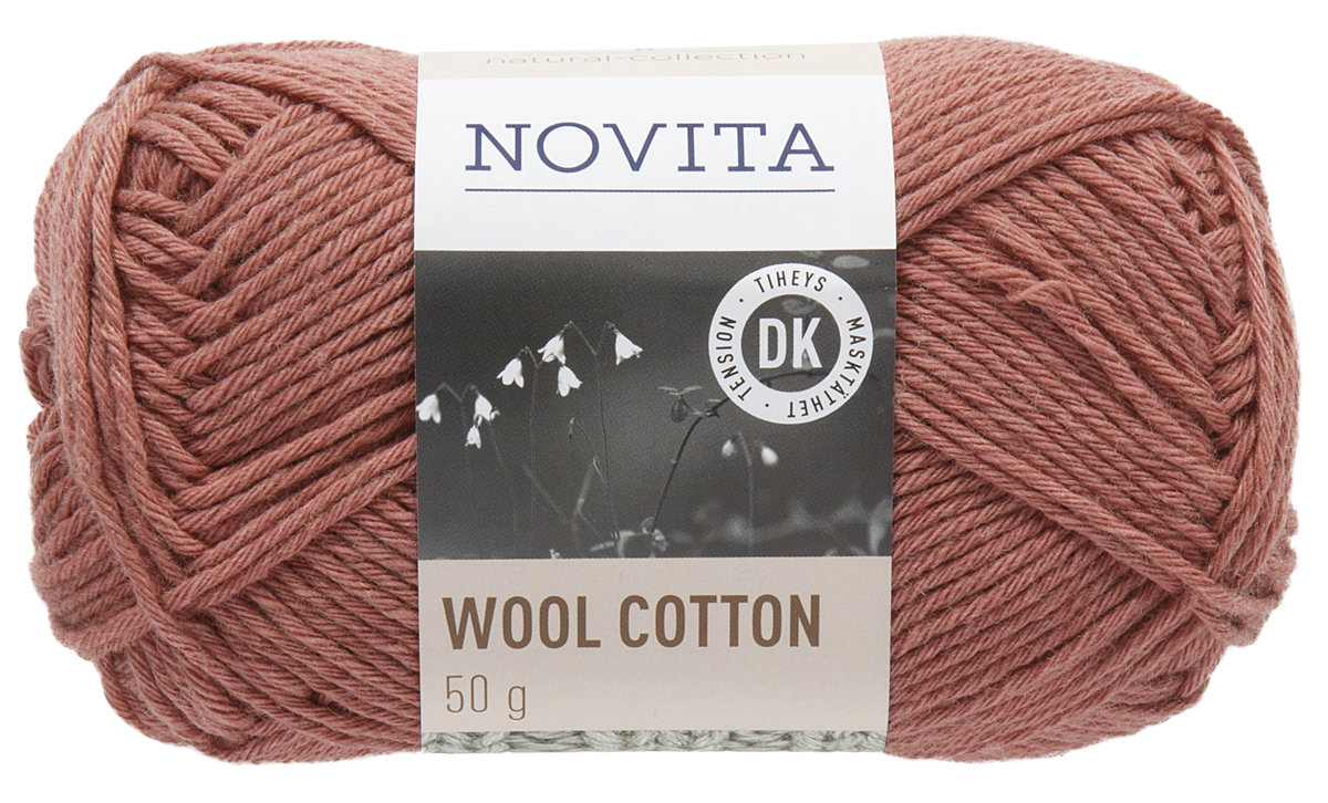 Novita wool cotton, granātābols, 532