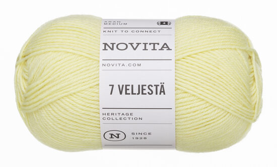 Novita 7 Brothers, dzeltena roze, 100g