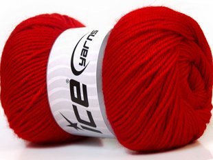Wool DeLuxe, sarkans, 100g