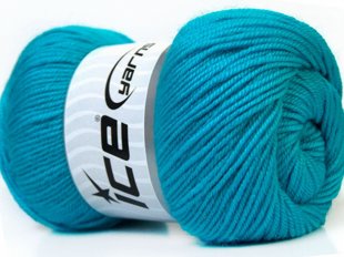 Wool DeLuxe, tirkīzs, 100g