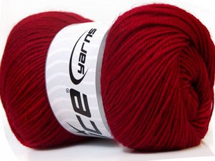 Wool DeLuxe, tumši sarkans, 100g