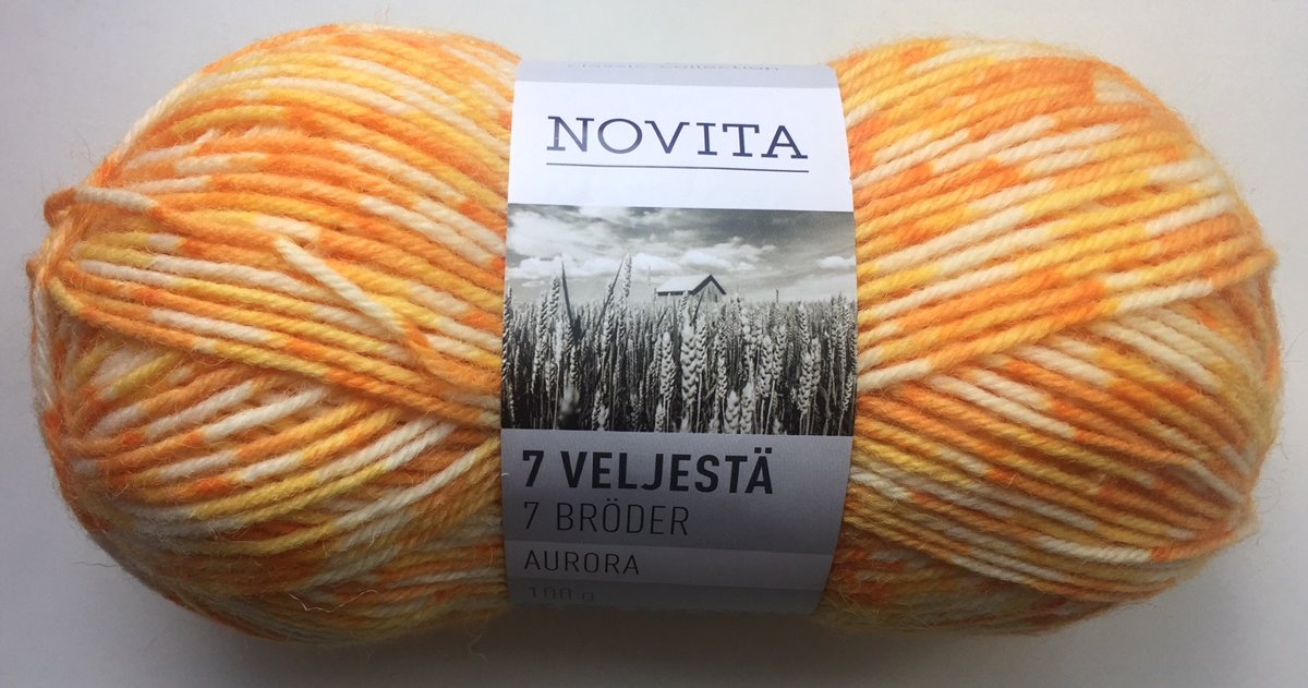 Novita 7Brothers, Aurora, saule, 100g