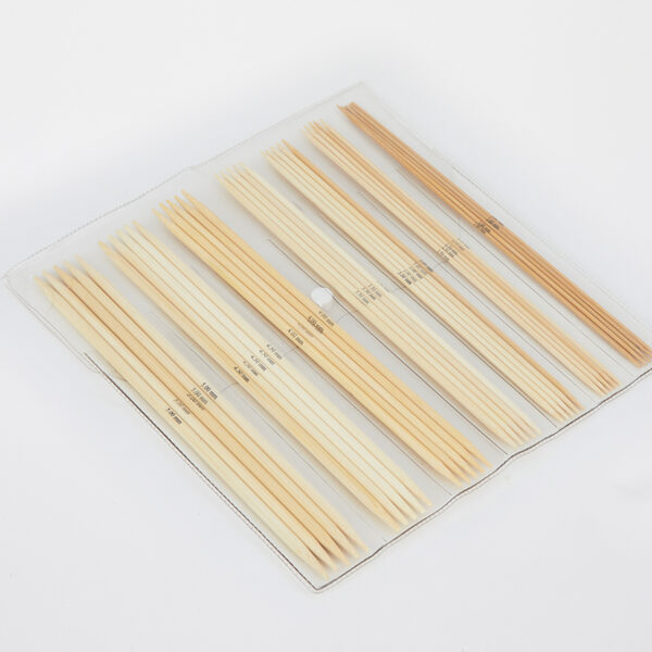 KnitPro bambusa zeķu adāmadatu komplekts, 20cm gara, 7 izmēri