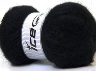 Mohair, melns, 100g