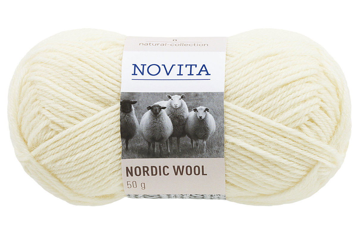 Novita Nordic wool, veci balts, 50g