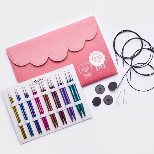 KnitPro Zing maināmo adatu komplekts, Deluxe, standarta smailes