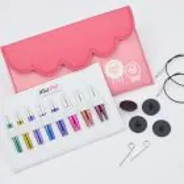 KnitPro Zing maināmo adatu komplekts, Mini, ļoti īsas adatu smailes