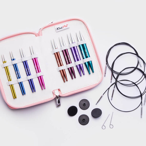 KnitPro Zing maināmo adāmatu komplekts Deluxe, īsā garuma smailes