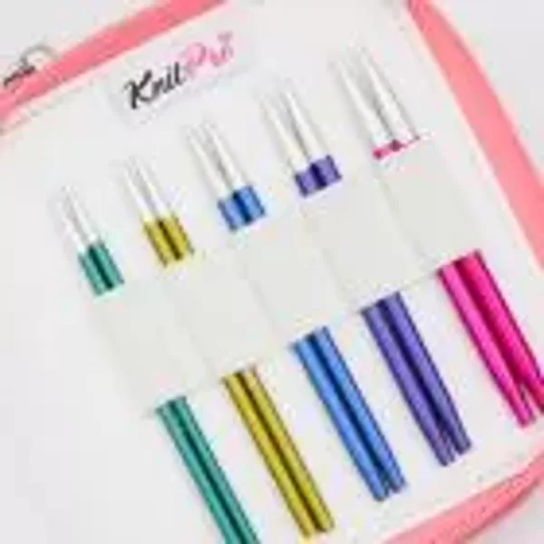 KnitPro Zing maināmo adāmatu komplekts Starter, īsā garuma smailes